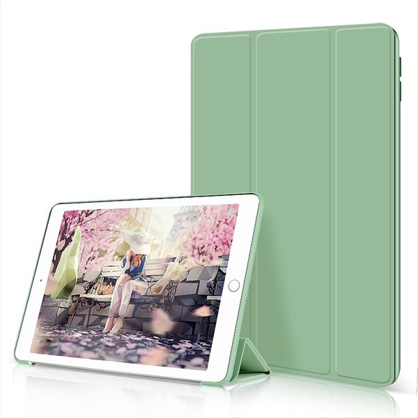 Ntech iPad Air 2020 Hoes - iPad hoes 2020 - iPad Air 4 10.9 Bookcase - Trifold Smart hoesje Groen