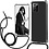 Ntech Hoesje Geschikt Voor Samsung Galaxy Note 20 Hoesje met Koord transparant silicone case - Galaxy Note 20 Koord hoesje draagkoord TPU backcover - Zwart