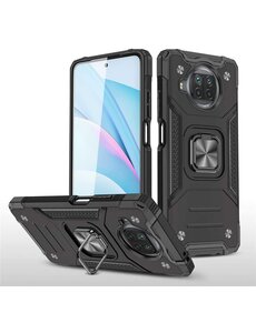 Ntech Xiaomi Redmi Note 9 5G/Note 9T 5G Hoesje - Heavy Duty Armor hoesje Zwart - Redmi Note 9 5G/Note 9T 5G hoesje 360-Degree hybride hoesje ringhouder