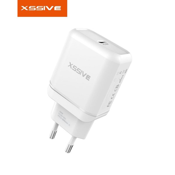 xssive Xssive Snellader PD 20W Geschikt voor iPhone 11 lader - Geschikt voor iPhone 12 - oplaadstuk - adapter - kop USB Type-C aansluiting