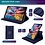 Ntech Hoesje Geschikt Voor Samsung Galaxy Tab A7 Lite Hoes bookcase - Galaxy Tab A7 Lite hoes 8.7 360 draaibare case Hoesje - Donker Blauw