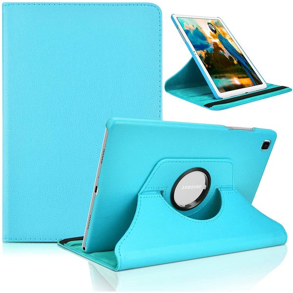 Ntech Hoesje Geschikt Voor Samsung Galaxy Tab A7 Lite Hoes bookcase - Galaxy Tab A7 Lite hoes 8.7 360 draaibare case Hoesje - Licht Blauw