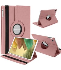 Ntech Samsung Tab A7 Lite Hoes bookcase  - Galaxy Tab A7 Lite hoes 8.7 360 draaibare case Hoesje - Rose Goud