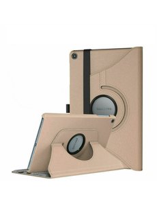 Ntech Samsung Tab A7 Lite Hoes bookcase  - Galaxy Tab A7 Lite hoes 8.7 360 draaibare case Hoesje - Goud