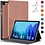 Ntech Hoes Geschikt voor Samsung Galaxy Tab A7 hoes - (2020/2022) - bookcase Tri-fold Fabric Stof shockproof - smart cover Rose Goud