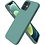 Ntech Hoesje Geschikt voor iPhone 12 silicone - Nano Liquid siliconen Backcover – Geel - Pine Groen