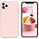 Ntech  Hoesje Geschikt voor iPhone 12 Pro Max hoesje silicone - Hoesje Geschikt voor iPhone 12 Pro Max case - Nano Liquid siliconen Backcover - Pink sand