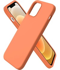 Ntech iPhone 12 Mini Hoesje Nano Liquid siliconen Oranje