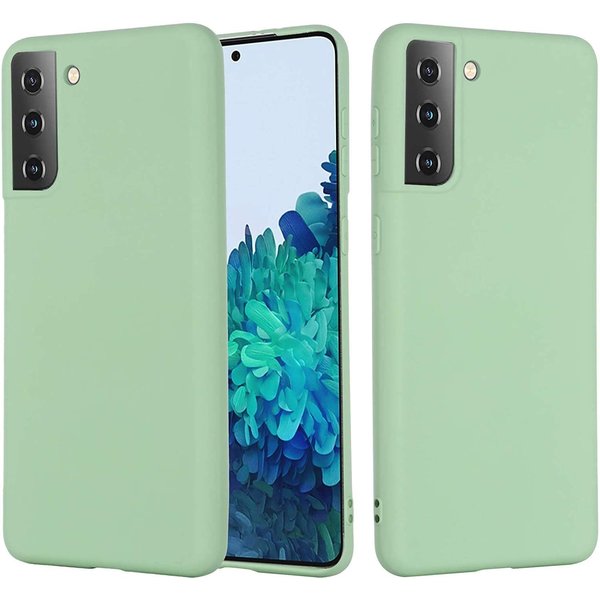 Ntech Hoesje Geschikt Voor Samsung Galaxy S21 Plus hoesje - S21 Plus hoesje Licht Groen - Hoesje Geschikt Voor Samsung Galaxy S21 Plus hoesje Nano Liquid siliconen Backcover- hoesje Hoesje Geschikt Voor Samsung Galaxy S21 Plus