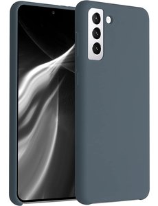 Ntech Samsung Galaxy S21 Plus hoesje Nano Liquid siliconen Donker Grijs