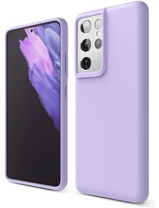 Ntech Samsung Galaxy S21 Ultra hoesje Nano Liquid siliconen Lila