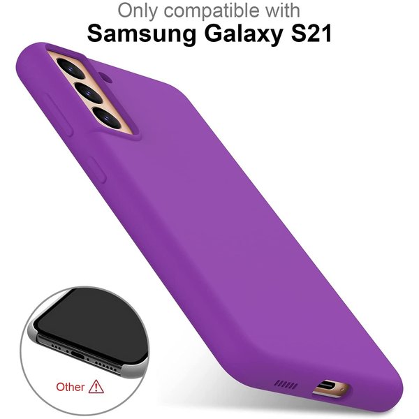 Ntech Hoesje Geschikt Voor Samsung Galaxy S21 Ultra hoesje - S21 Ultra hoesje Dark Paars - Hoesje Geschikt Voor Samsung Galaxy S21 Ultra hoesje Nano Liquid siliconen Backcover- hoesje Hoesje Geschikt Voor Samsung Galaxy S21 Ultra