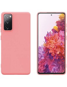 Ntech Samsung Galaxy S20 FE hoesje Nano Liquid siliconen Licht Roze