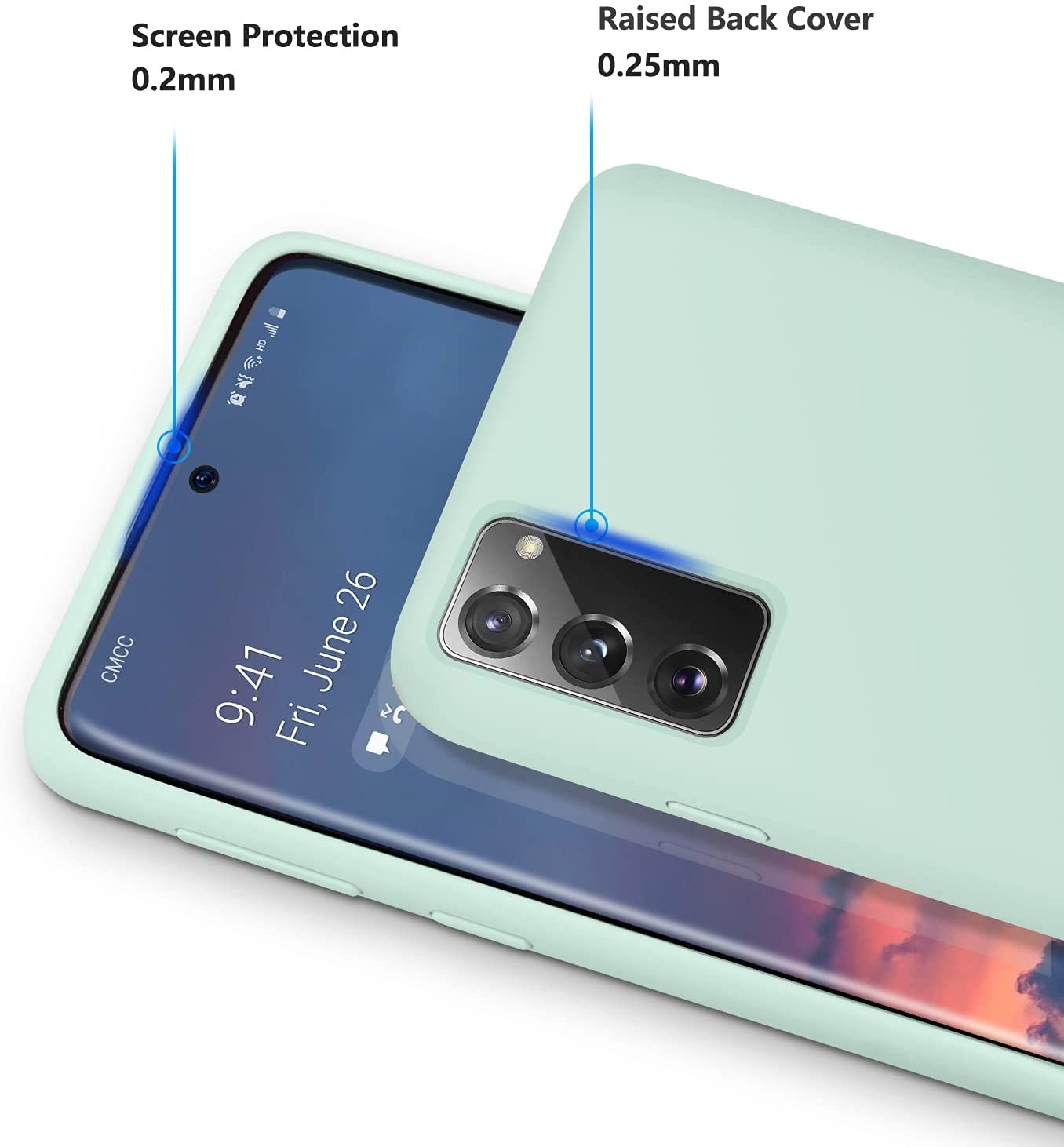 Samsung S Fe Hoesje S Fe Hoesje Mint Groen Samsung Galaxy S Fe Hoesje Nano Liquid Siliconen Backcover Hoesje Samsung S Fe Phonecompleet Nl