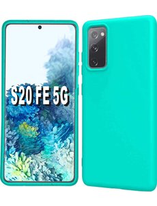 Ntech Samsung Galaxy S20 FE hoesje Nano Liquid siliconen Sea Blauw