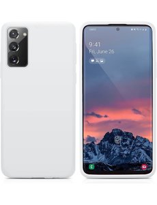 Ntech Samsung Galaxy S20 FE hoesje Nano Liquid siliconen Wit