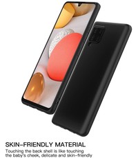 Ntech Samsung A42 hoesje - A42 5G hoesje Zwart - Samsung Galaxy A42 hoesje Nano Liquid siliconen Backcover- hoesje Samsung A42
