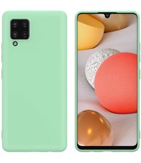 Ntech Samsung A42 hoesje - A42 5G hoesje Groen - Samsung Galaxy A42 hoesje Nano Liquid siliconen Backcover- hoesje Samsung A42