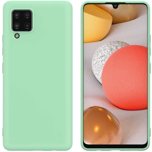 Ntech Hoesje Geschikt Voor Samsung Galaxy A42 hoesje - A42 5G hoesje Groen - Hoesje Geschikt Voor Samsung Galaxy A42 hoesje Nano Liquid siliconen Backcover- hoesje Hoesje Geschikt Voor Samsung Galaxy A42