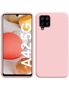 Ntech Samsung A42 hoesje - A42 5G hoesje Licht Rose - Samsung Galaxy A42 hoesje Nano Liquid siliconen Backcover- hoesje Samsung A42