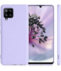 Ntech Samsung A42 hoesje - A42 5G hoesje Lila - Samsung Galaxy A42 hoesje Nano Liquid siliconen Backcover- hoesje Samsung A42