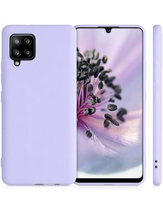 Ntech Samsung A42 hoesje - A42 5G hoesje Lila - Samsung Galaxy A42 hoesje Nano Liquid siliconen Backcover- hoesje Samsung A42