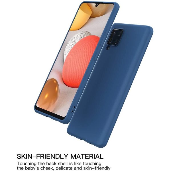 Ntech Hoesje Geschikt Voor Samsung Galaxy A42 hoesje - A42 5G hoesje Navy - Hoesje Geschikt Voor Samsung Galaxy A42 hoesje Nano Liquid siliconen Backcover- hoesje Hoesje Geschikt Voor Samsung Galaxy A42