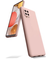 Ntech Samsung A42 hoesje - A42 5G hoesje Pink Sand - Samsung Galaxy A42 hoesje Nano Liquid siliconen Backcover- hoesje Samsung A42