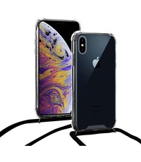 Merkloos Shock hoesje met zwart koord iPhone X / Xs