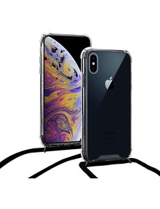 Merkloos Shock hoesje met zwart koord iPhone X / Xs
