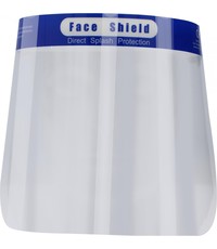  Gezichtscherm - Faceshield - Face mask - Transparant / Blauw - 1 Stuks