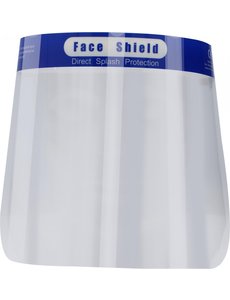  Gezichtscherm - Faceshield - Face mask - Transparant / Blauw - 1 Stuks