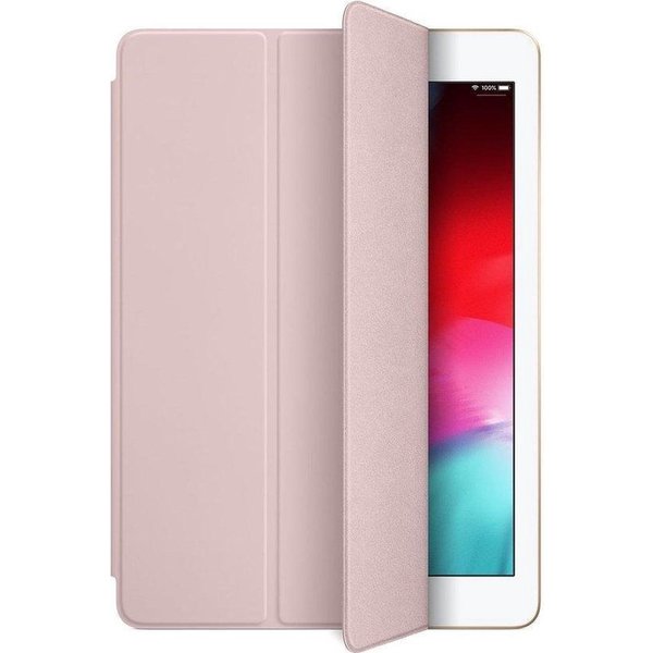 Merkloos  iPad hoes 2017 / iPad hoes 2018 iPad hoes (9.7 inch) - Tri-Fold Book Case - (zalm)roze - magnetisch - automatisch aan/uit - iPad cover 9.7 inch - ipad 2017 hoes - ipad 2018 hoes