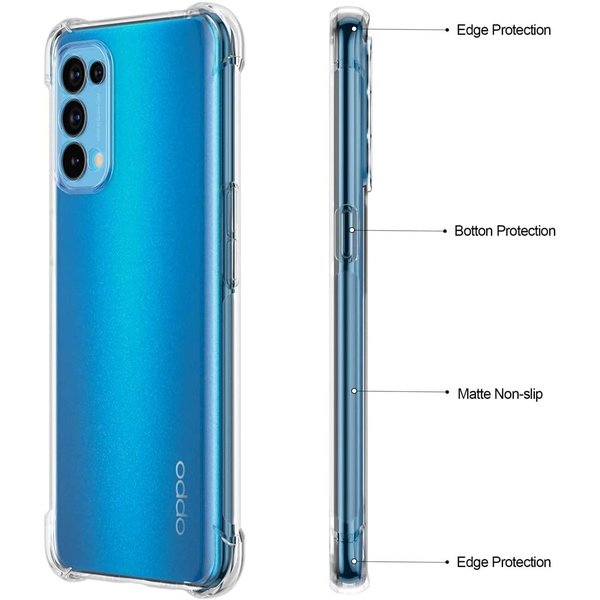 Ntech Hoesje Geschikt voor Oppo Find X3 Neo hoesje shock proof transparant - Hoesje Geschikt voor Oppo Find X3 Neo Silicone clear hoesje - Hoesje voor Hoesje Geschikt voor Oppo Find X3 Neo
