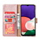 Ntech Hoesje Geschikt Voor Samsung Galaxy A22 hoesje bookcase Rose Goud - Hoesje Geschikt Voor Samsung Galaxy A22 5G hoesje portemonnee wallet case - Hoesje A22 5G book case hoes cover