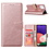 Ntech Hoesje Geschikt Voor Samsung Galaxy A22 4G hoesje bookcase Rose Goud - Hoesje Geschikt Voor Samsung Galaxy A22 4G hoesje portemonnee wallet case - Hoesje A22 4G book case hoes cover