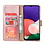 Ntech Hoesje Geschikt Voor Samsung Galaxy A22 4G hoesje bookcase Rose Goud - Hoesje Geschikt Voor Samsung Galaxy A22 4G hoesje portemonnee wallet case - Hoesje A22 4G book case hoes cover