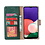Samsung A22  4G hoesje bookcase Groen - Samsung Galaxy A22 4G hoesje portemonnee wallet case -  Hoesje A22 4G book case hoes cover