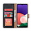 Ntech  Hoesje Geschikt Voor Samsung Galaxy A22 4G hoesje bookcase Zwart Met screenprotector / 2X tempered glass