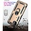 Ntech Hoesje Geschikt Voor Samsung Galaxy A22 Hoesje Anti-Shock Hybrid Armor hoesje Goud - Hoesje Geschikt Voor Samsung Galaxy A22 5G kickstand Ring houder TPU backcover hoesje - met screenprotector Galaxy A22 5G - 2 pack