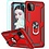 Ntech Hoesje Geschikt Voor Samsung Galaxy A22 Hoesje Anti-Shock Hybrid Armor hoesje Rood - Hoesje Geschikt Voor Samsung Galaxy A22 5G kickstand Ring houder TPU backcover hoesje - met screenprotector Galaxy A22 5G - 2 pack