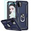 Ntech Hoesje Geschikt Voor Samsung Galaxy A22 Hoesje Anti-Shock Hybrid Armor hoesje Blauw - Hoesje Geschikt Voor Samsung Galaxy A22 5G kickstand Ring houder TPU backcover hoesje - met screenprotector Galaxy A22 5G - 2 pack