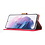Ntech  Hoesje Geschikt Voor Samsung Galaxy S21 FE hoesje bookcase Pink Met screenprotector / 2X tempered glass