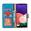 Ntech Hoesje Geschikt Voor Samsung Galaxy A22 hoesje bookcase Blauw - Hoesje Geschikt Voor Samsung Galaxy A22 5G hoesje portemonnee wallet case - Hoesje A22 5G book case hoes cover