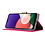 Ntech  Hoesje Geschikt Voor Samsung Galaxy A22 5G hoesje bookcase Pink Met screenprotector / 2X tempered glass