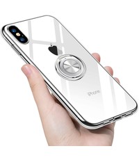 Ntech iPhone Xr hoesje 6.1 - Luxe TPU Backcover - Apple iPhone XR 6.1 hoesje met Ring houder / Ring vinger houder / standaard