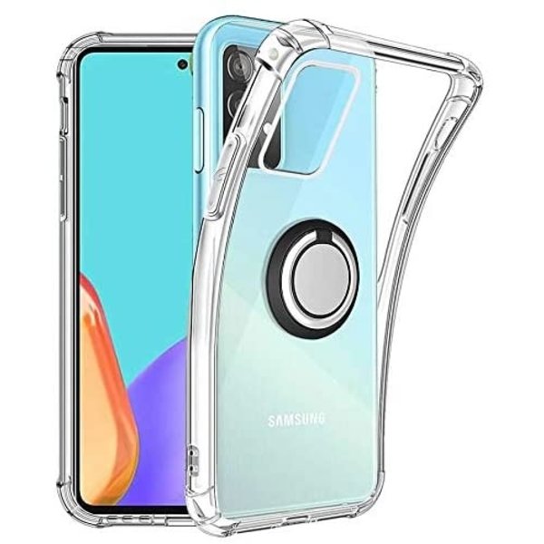 Ntech Hoesje Geschikt Voor Samsung Galaxy A21S hoesje - Luxe TPU Backcover – Ring vinger houder / standaard