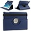 Merkloos Apple iPad Air 2 Swivel Case, 360 graden draaibare Hoes, Cover met Multi-stand - Kleur Donkerblauw, hoesje Apple iPad, iPad hoes