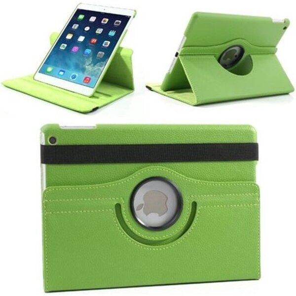 Merkloos Apple iPad Air 2 Swivel Case, 360 graden draaibare Hoes, Cover met Multi-stand - Kleur Groen, hoesje Apple iPad, iPad hoes