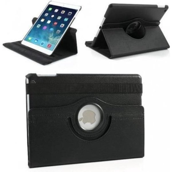 Merkloos Apple iPad Air 2 Swivel Case, 360 graden draaibare Hoes, Cover met Multi-stand - Kleur Zwart